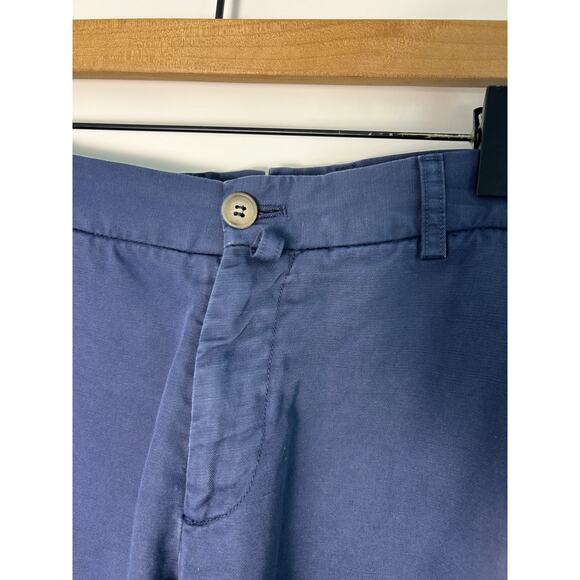 Faconnable Men's Blue Cotton Linen Straight Fit Dress Pants, Size 48 - Picture 3 of 7
